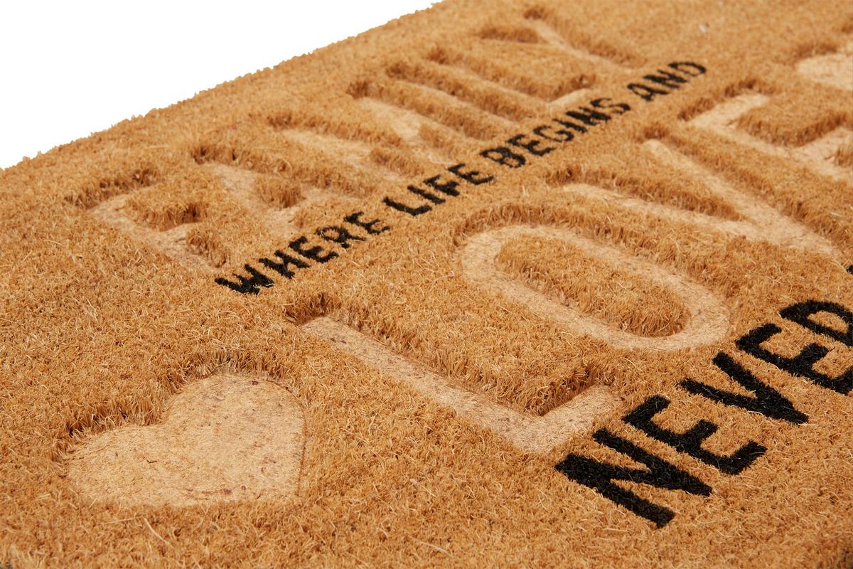 Fußmatte Family in Braun ca.40x60cm - Braun, Textil (40cm) - Mömax