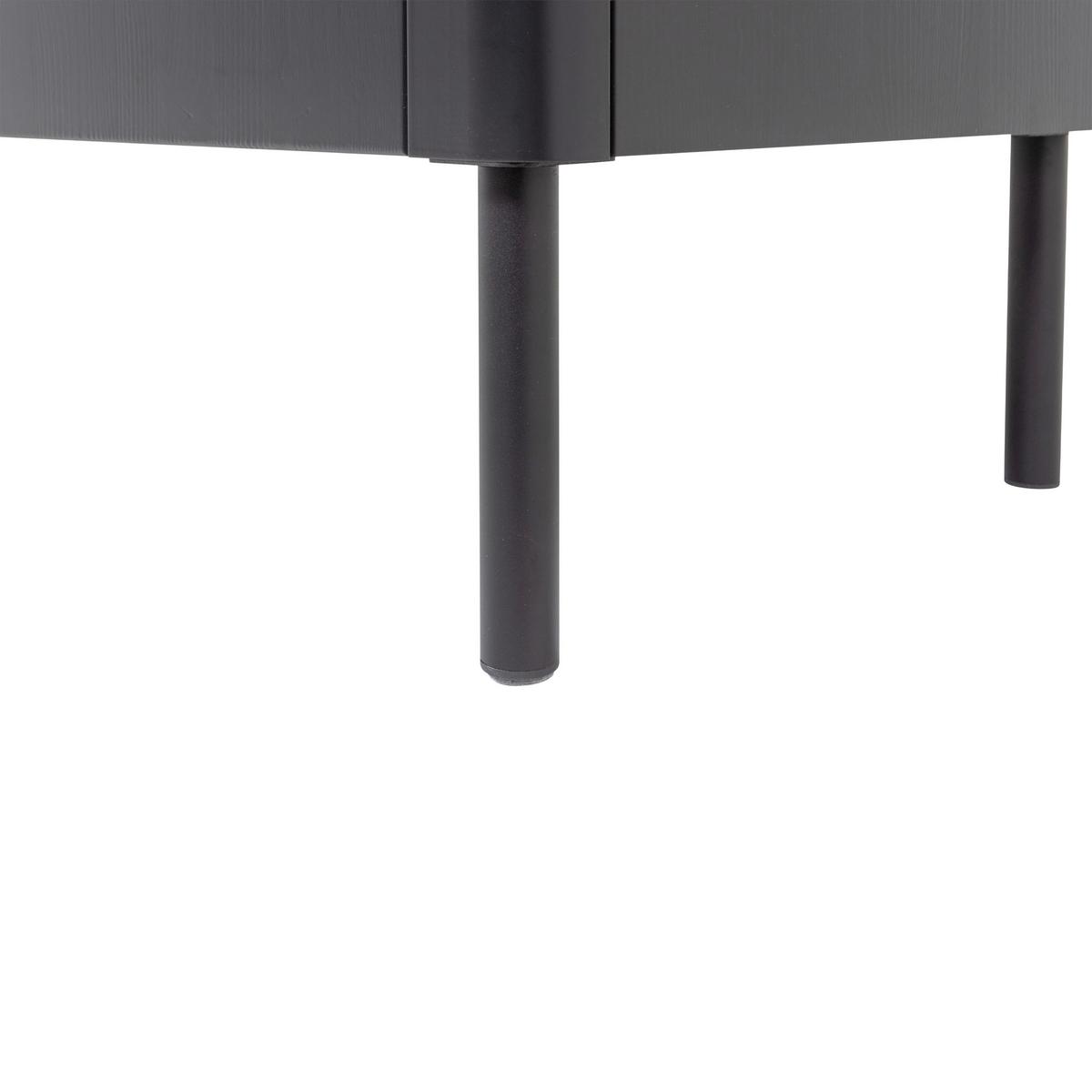 Sideboard Gunnar Schwarz B: 201 cm - Schwarz, Design, Holz/Metall (201/85/44cm) - Livetastic