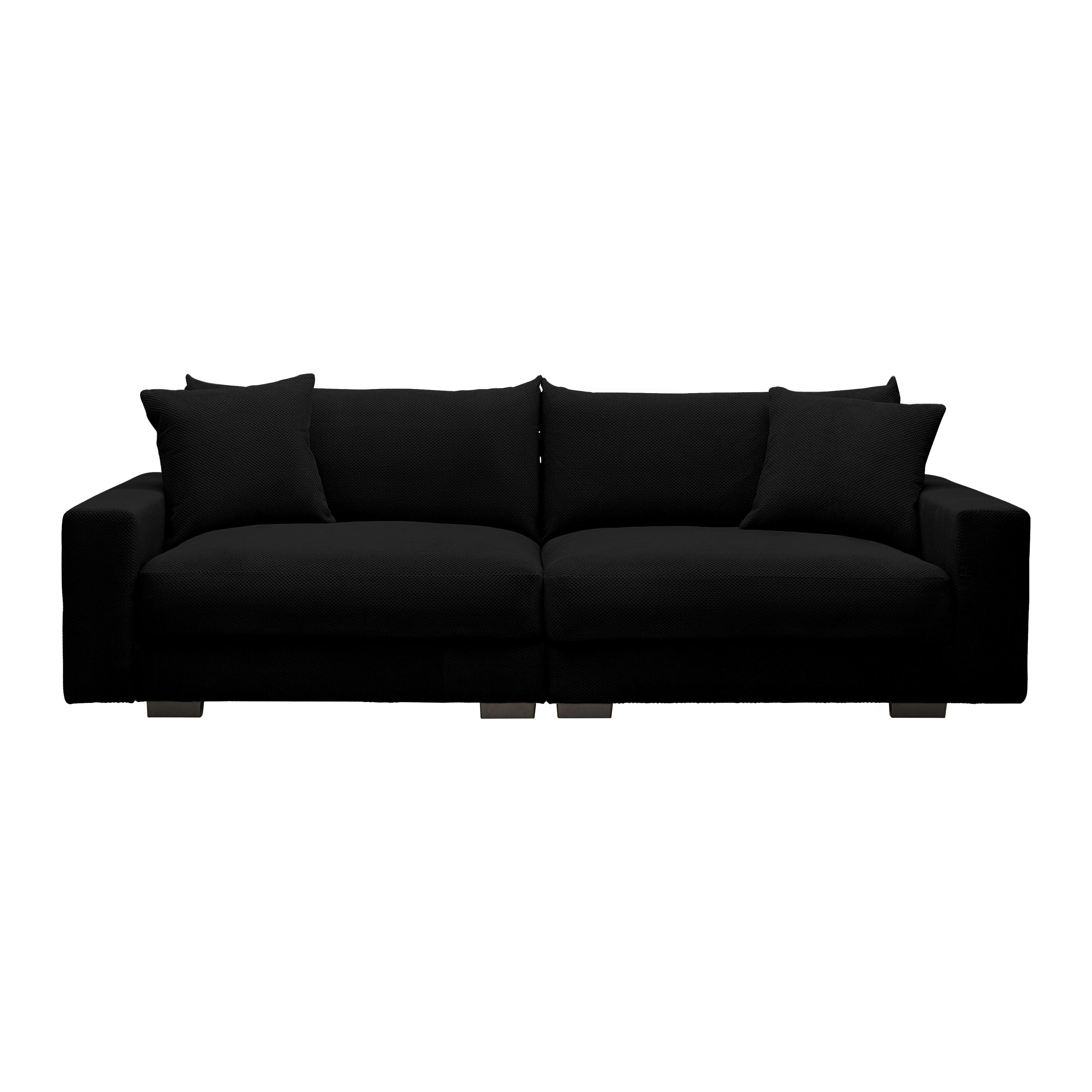 Óriás Kanapé Pedro - fekete, Modern, műanyag/faalapú anyag (261/83/124cm) - Mömax