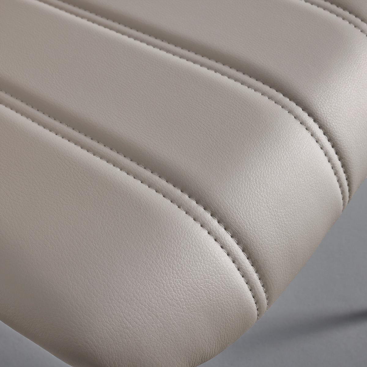 Stuhl Cera Taupe Lederlook Gepolstert - Taupe/Hellbraun, MODERN, Holz/Textil (42/78/54cm) - Bessagi Home