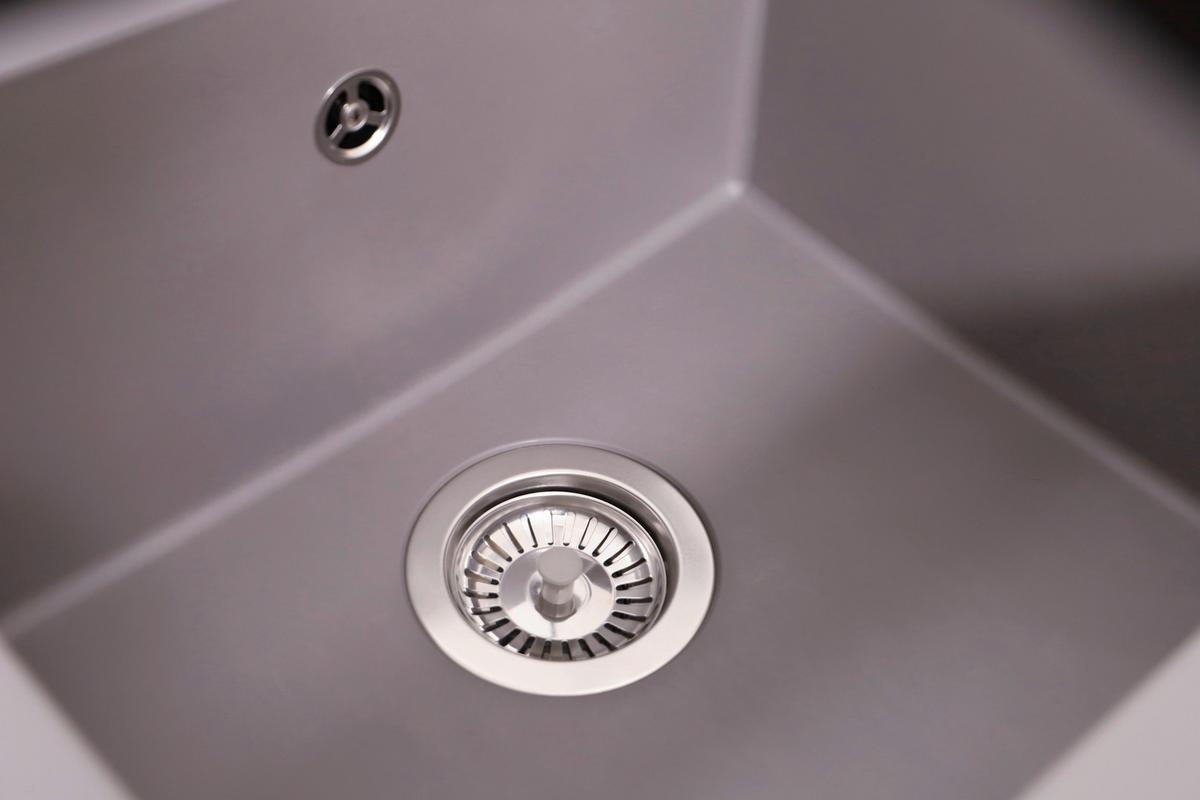 Spüle Cleveland86X50G Grau - Grau, Basics, Glas/Kunststoff (86/21,4/50cm) - Respekta