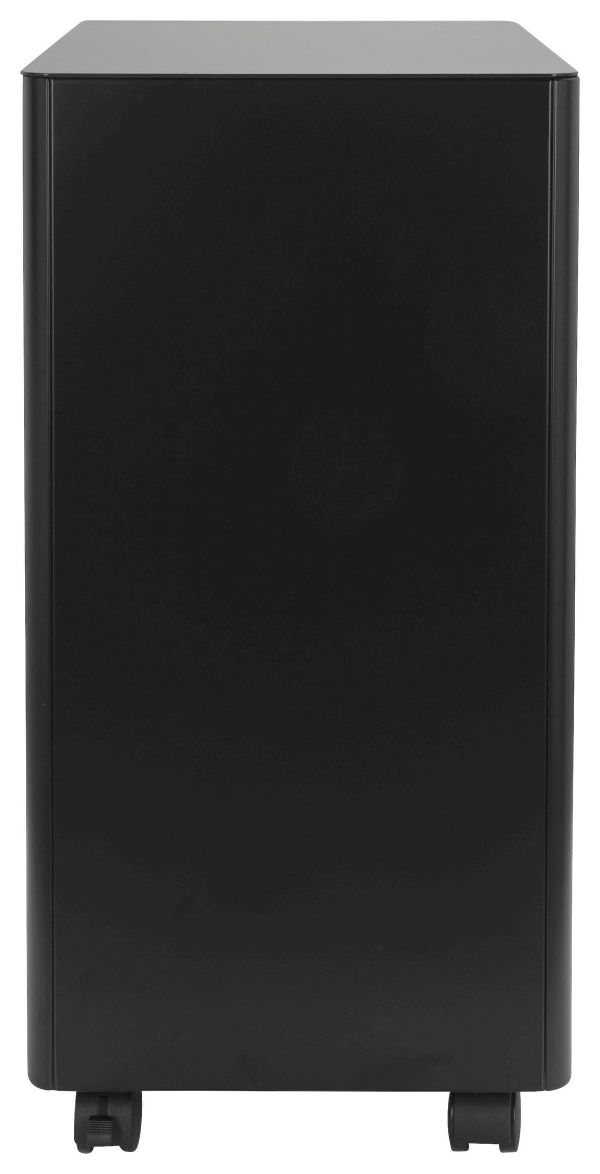 Predalnik Na Kolescih Color I, Črna - črna, Moderno, kovina/umetna masa (30/59/50cm) - MID.YOU