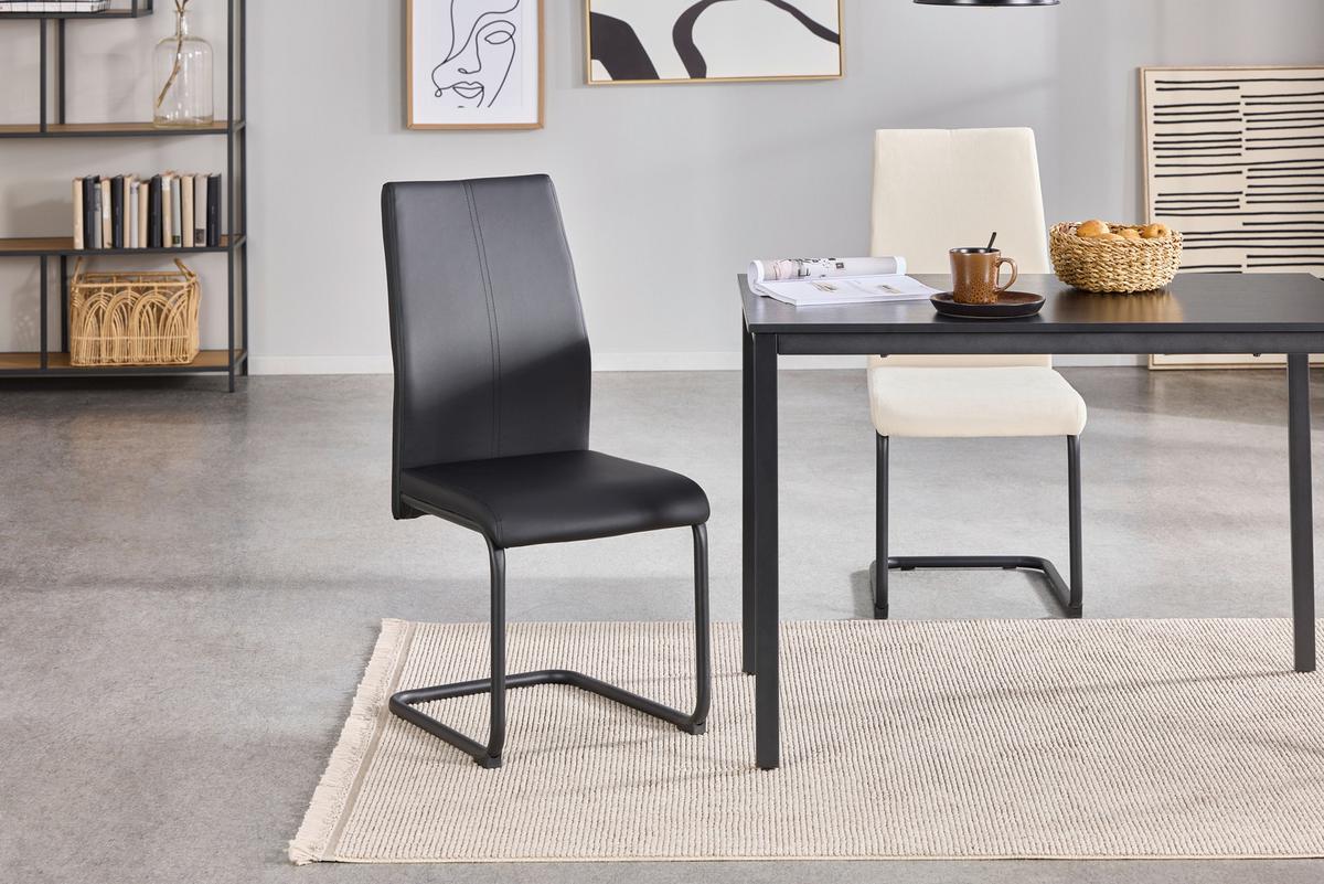 Stolica Anne - crna, Konvencionalno, metal/tekstil (44/96/57cm) - Best Price