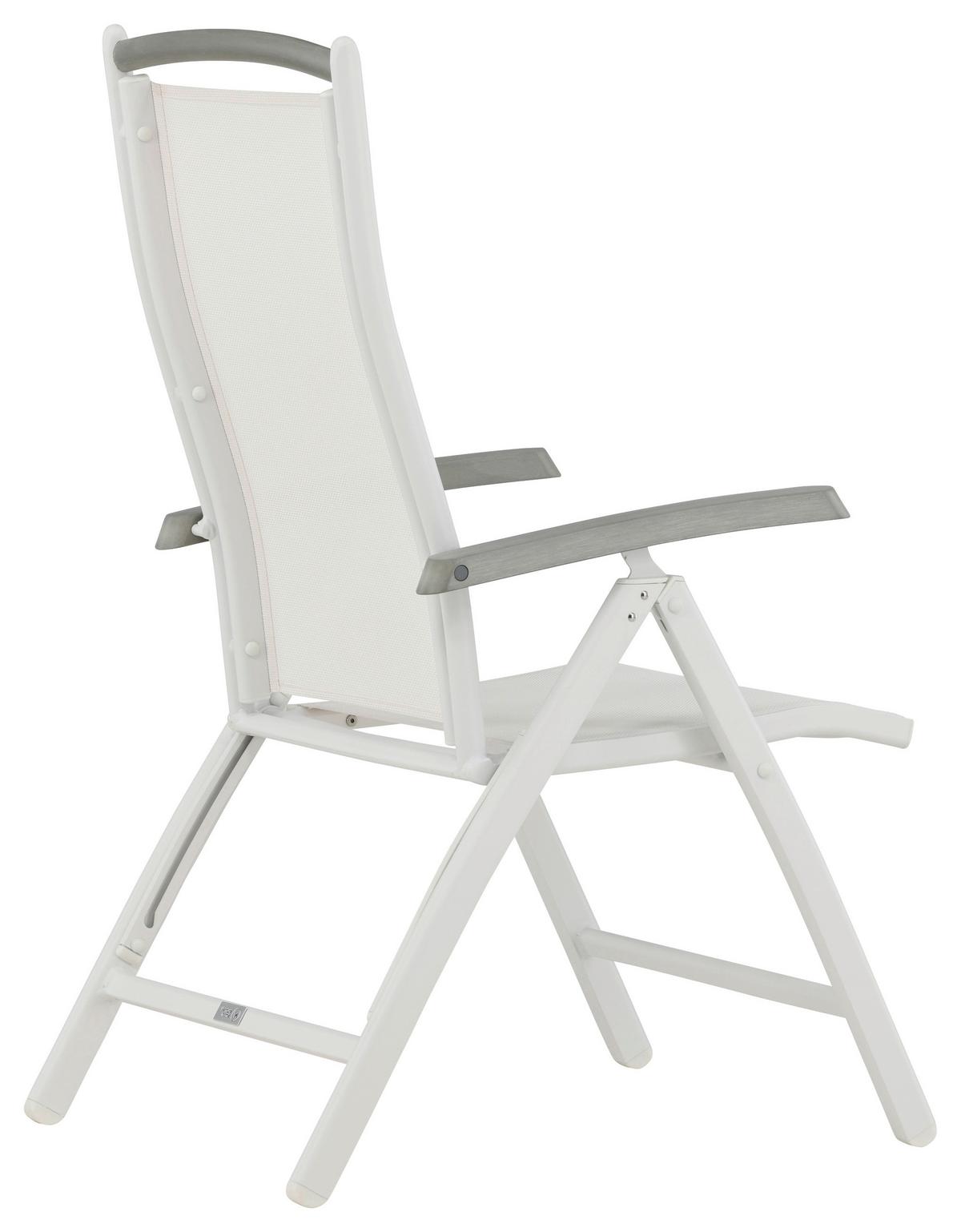 Gartensessel 2er-Set Albany ca. 60x110x60 cm Weiß - Weiß, KONVENTIONELL, Metall (60/110/60cm) - Gardenson