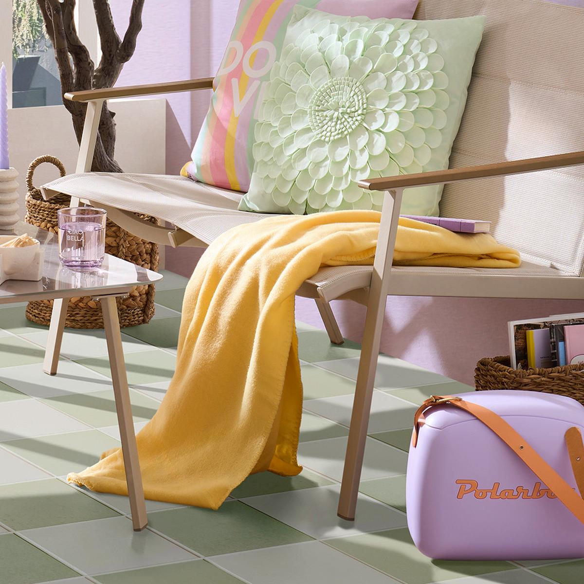Polártakaró Leni 130/170 - sárga, textil (130/170cm) - Mömax