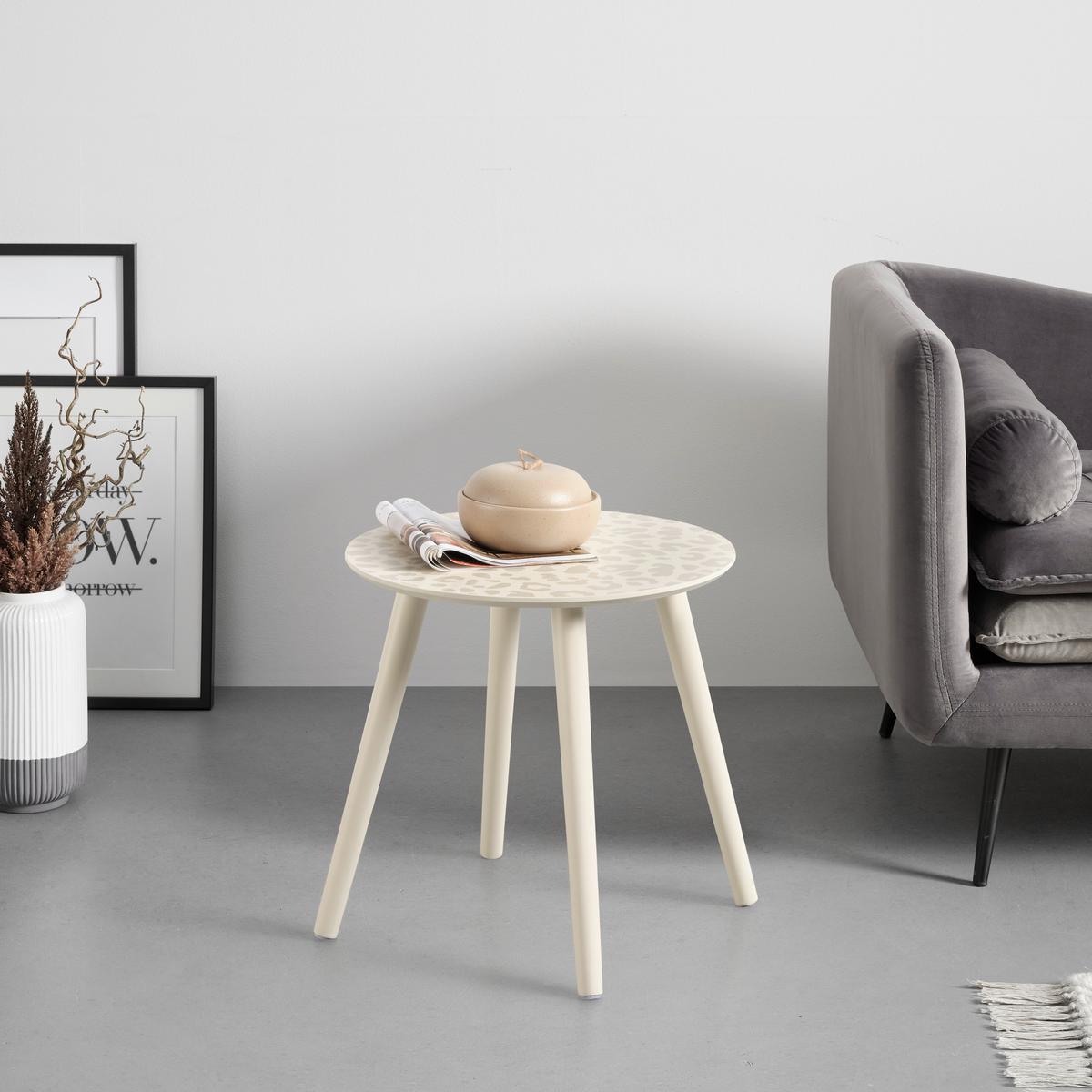 Beistelltisch Mia Beige - Beige, Modern, Holz/Holzwerkstoff (40/40/40cm) - Based