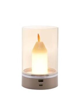 LED-DEKORATIONSLAMPA FLAMMI - vit/kromfärg, Modern, metall/glas (8,5/13cm) - Mömax