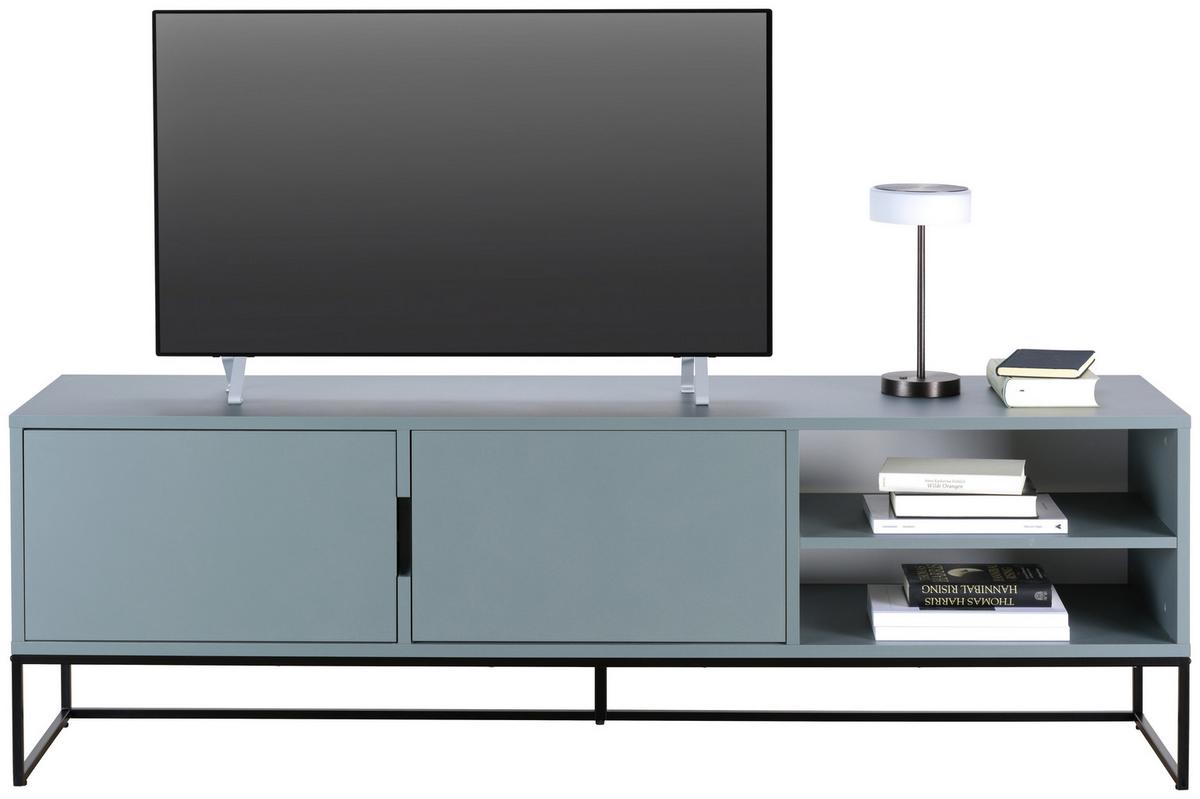 KOMODA NISKA LIPP - LOMOCO - - czarny/ciemnozielony, Design, materiał drewnopochodny/metal (176/57/43cm) - Lomoco