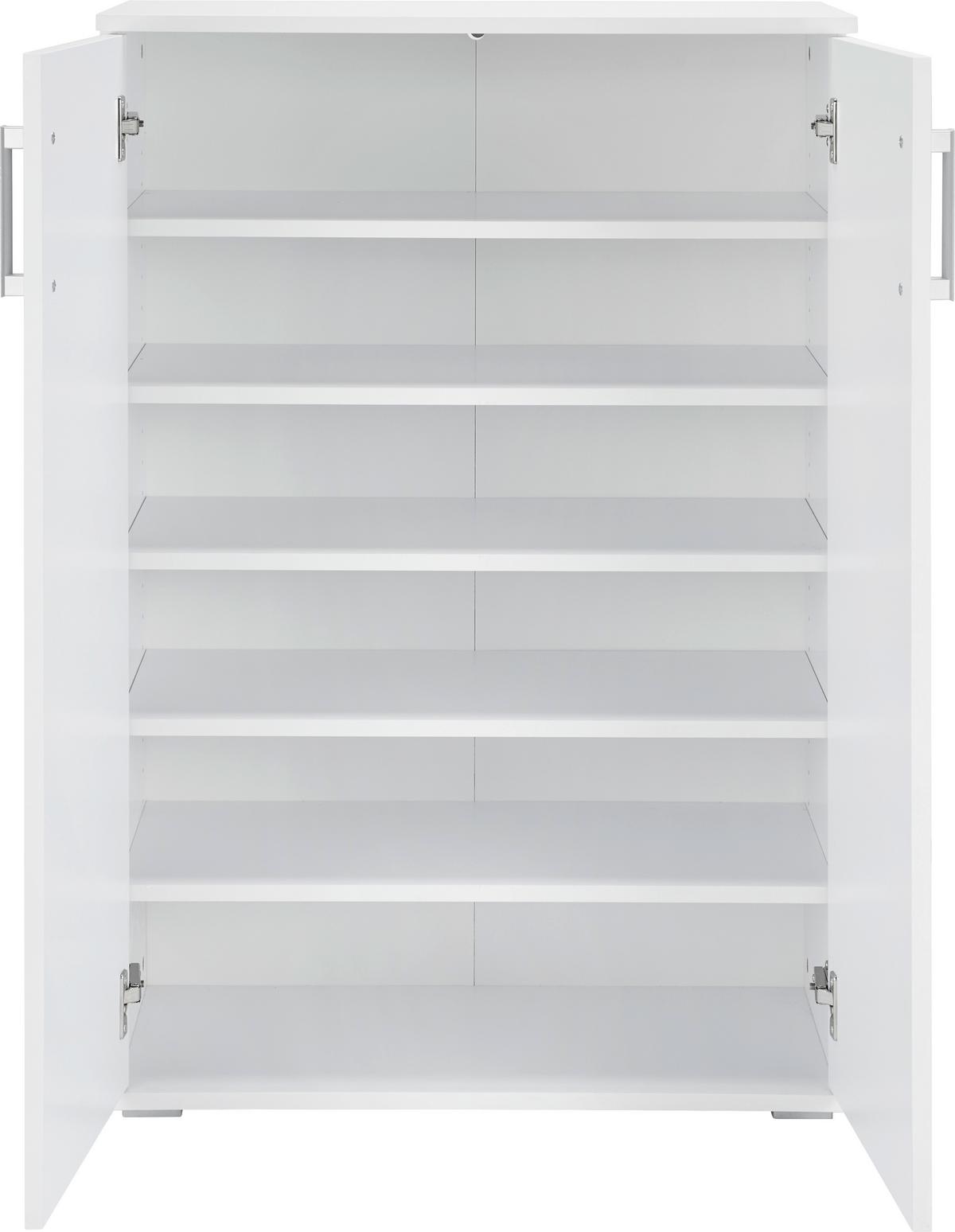 Omara Za Čevlje Jimmy, Bela - bela/barve aluminija, Moderno, umetna masa/leseni material (70/106/34cm) - Mömax