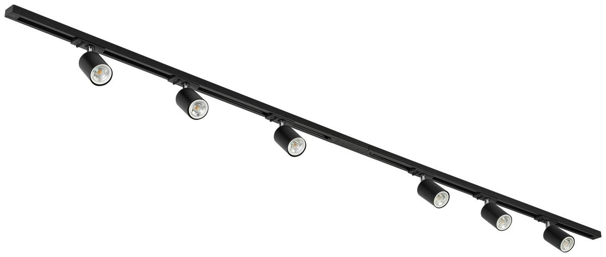 SYSTEM SZYNOWY BINE - czarny/kolor chromowy, Trend, tworzywo sztuczne/metal (210/5,5/14cm) - Novel