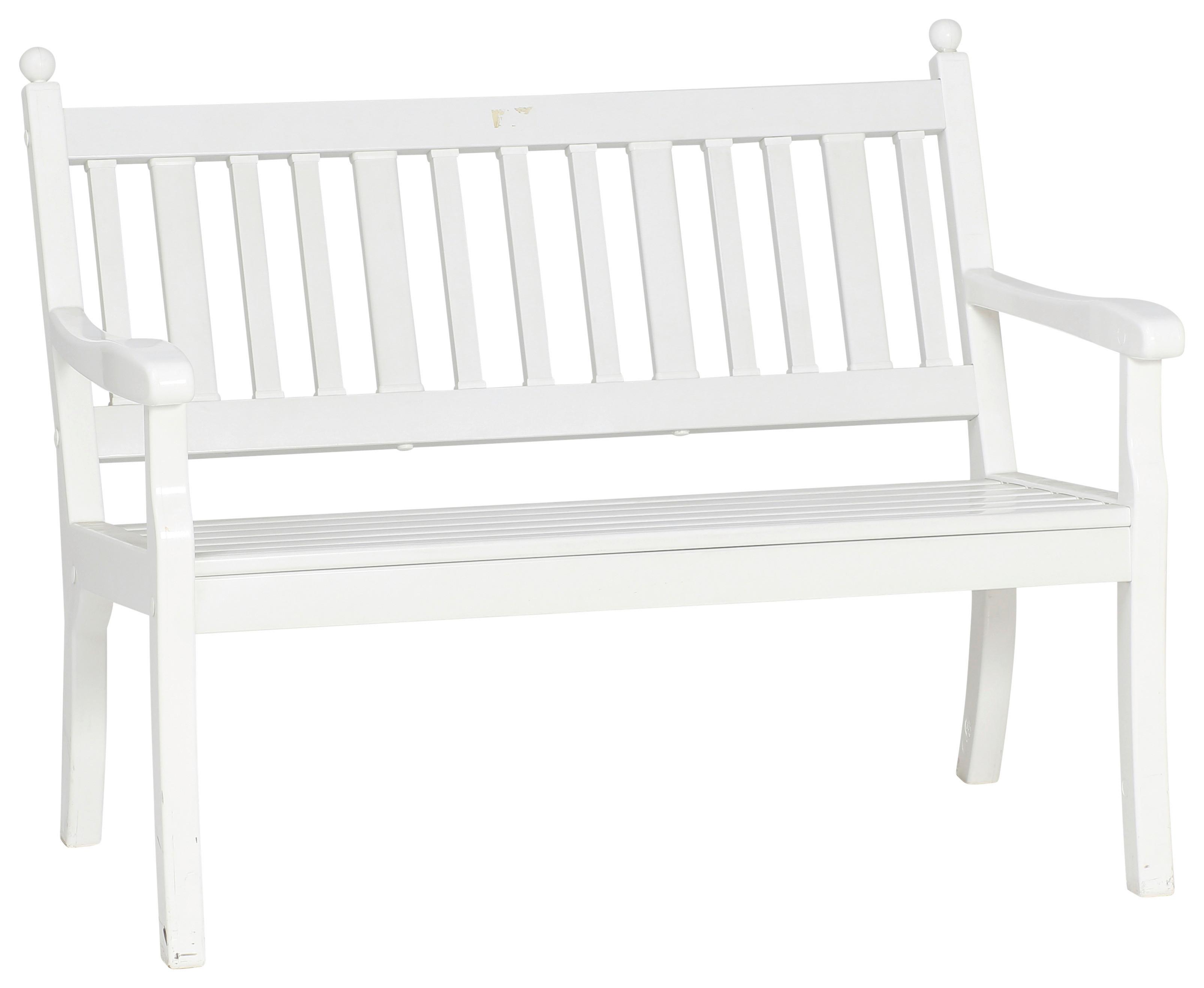 Gartenbank Weiß - Weiß, MODERN, Kunststoff (115/88/69cm) - Gardenson