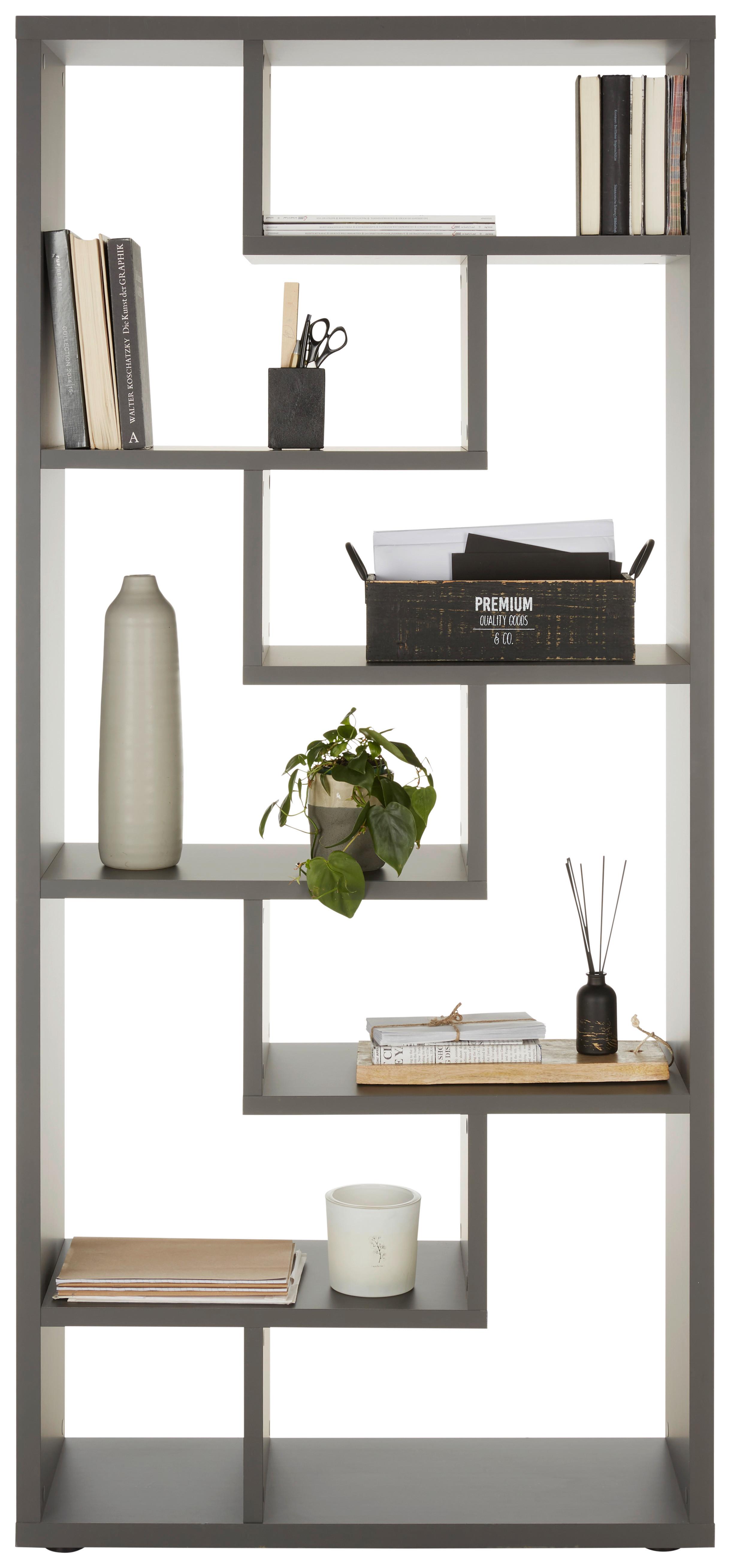 Raumteiler in Anthrazit - Anthrazit/Schwarz, MODERN, Holzwerkstoff/Kunststoff (90/199/33cm) - Premium Living