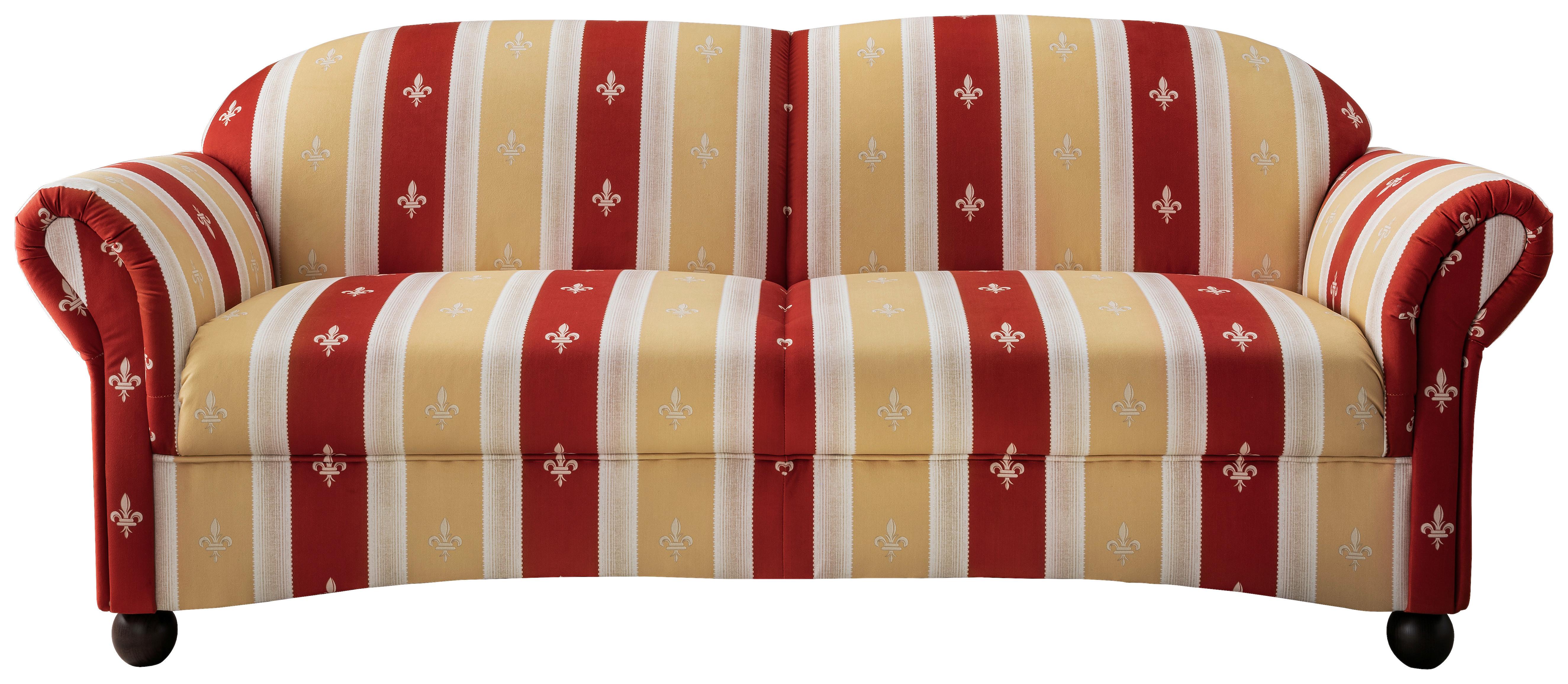 2,5-Sitzer-Sofa Torello Rot Mikrofaser - Wengefarben/Rot, KONVENTIONELL, Holz/Textil (198/84/80cm) - Livetastic