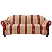 2,5-Sitzer-Sofa Torello Rot Mikrofaser - Wengefarben/Rot, KONVENTIONELL, Holz/Textil (198/84/80cm) - Livetastic