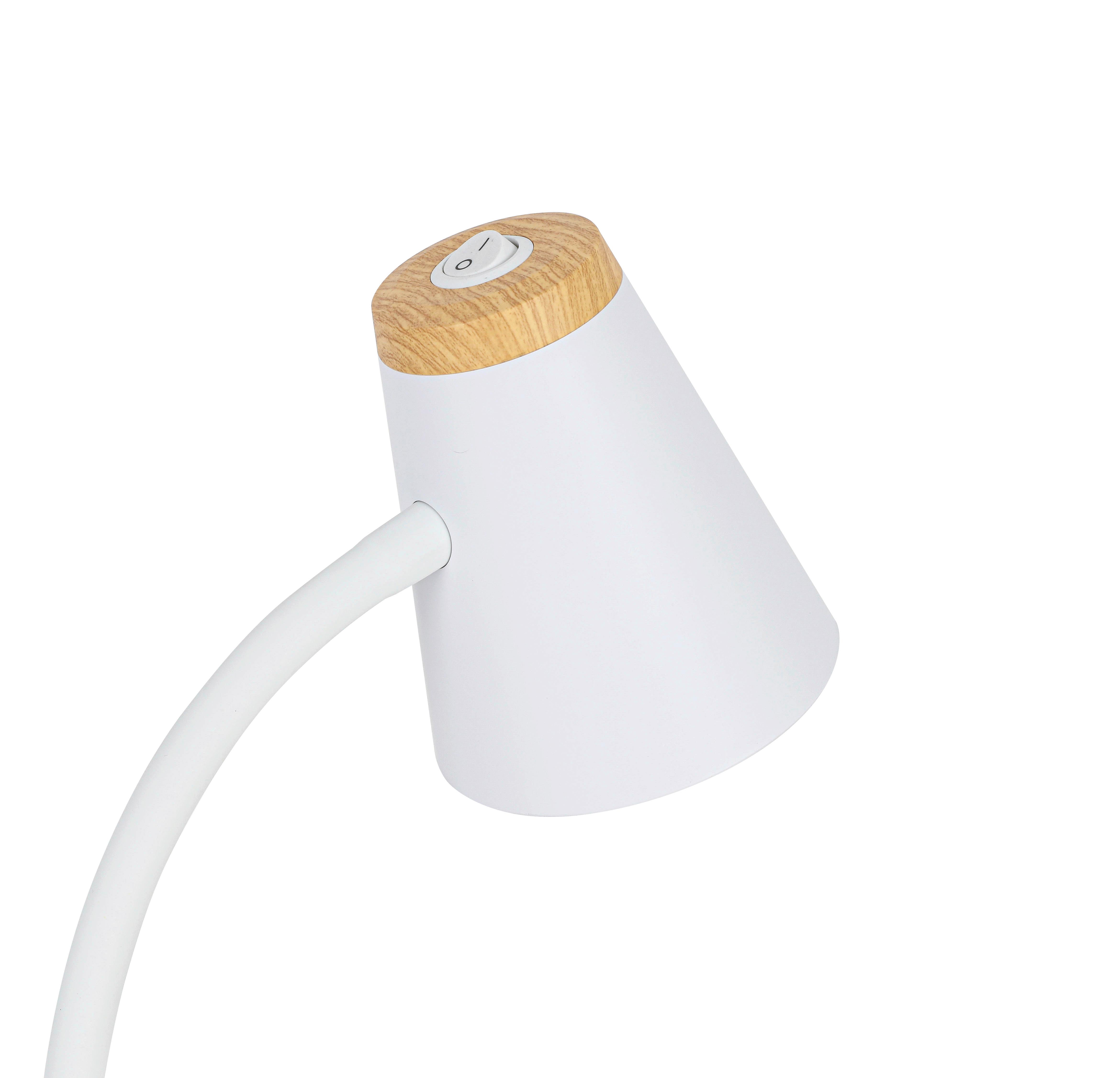 LED-BORDSLAMPA WHITE - vit, Modern, metall/plast (13/13/42cm) - Mömax
