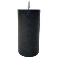 Kerze mit LED Fendy in Schwarz - Schwarz (10/20cm) - Premium Living