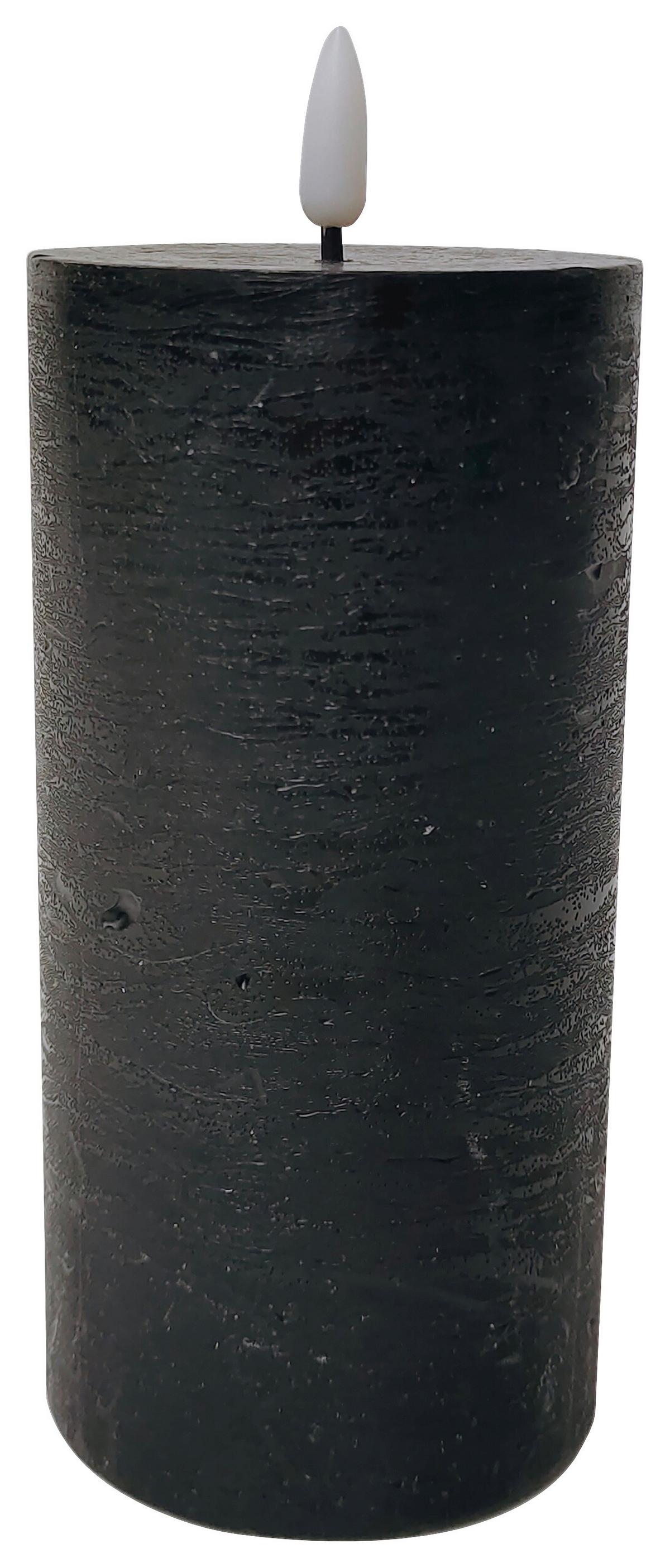 Kerze mit LED Fendy in Schwarz - Schwarz (10/20cm) - Premium Living