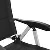 CHAISE DE JARDIN GERI - noir/couleur argent, Basics, métal/textile (74/117/60cm)