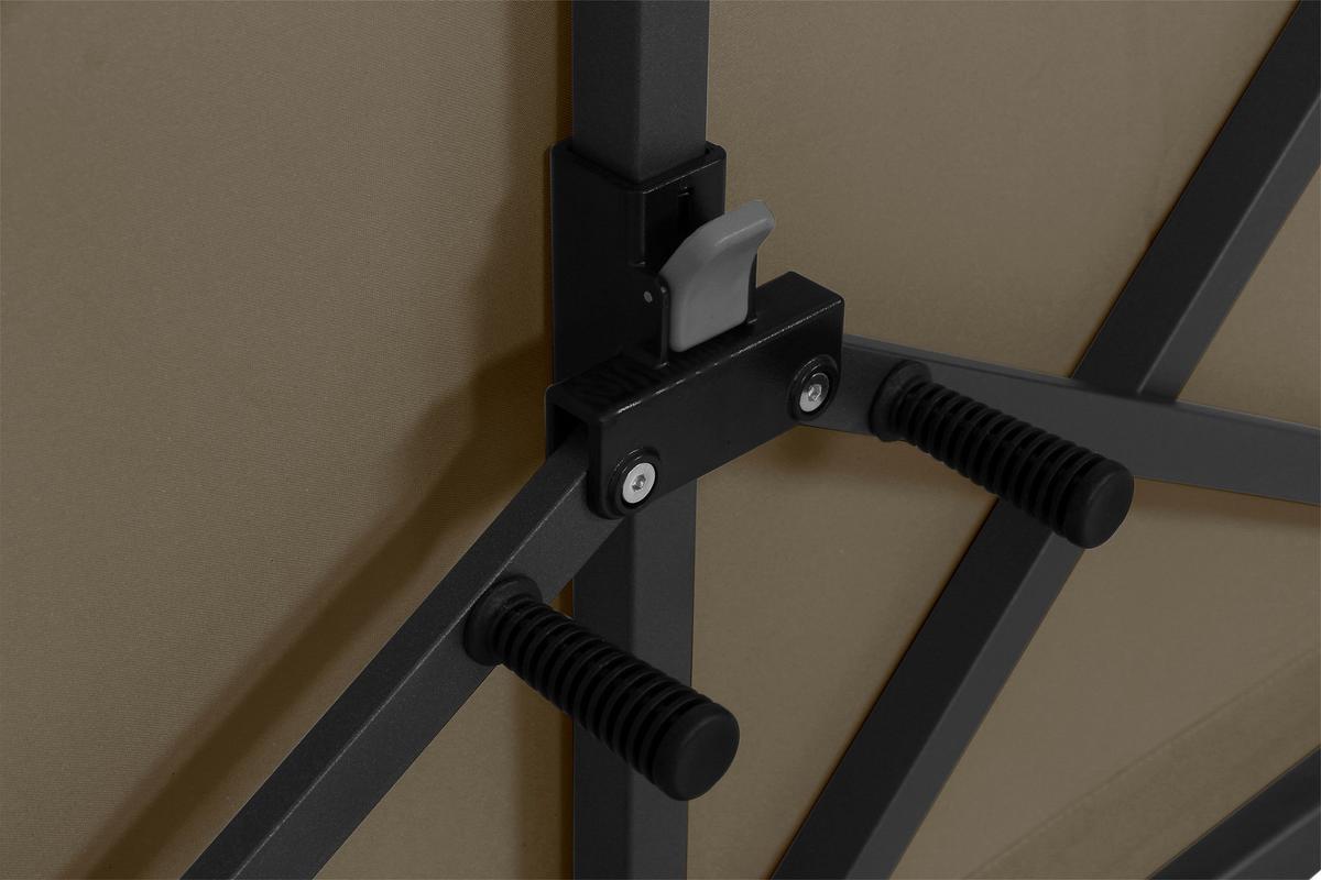 Sichtschutz Anthrazit/Taupe BH 280 x150 cm - Taupe/Anthrazit, KONVENTIONELL, Textil/Metall (280/150cm) - Siena Garden