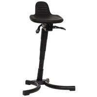 Pisarniški Stolček Top Work 34 Pu, Črna - črna, Basics, kovina/umetna masa (56/75-92/47cm) - MID.YOU