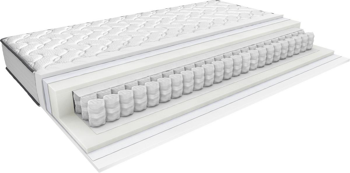 Madrac S Džep. Opruž. Jezgrom Pocket 1 - sivo-bijela, Moderno, tekstil (80/200cm) - Based