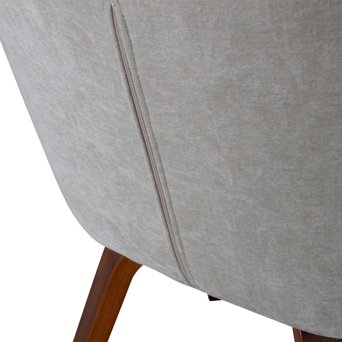 Armlehnstuhl-Set Base Sandfarben B: 58cm - Sandfarben/Braun, MODERN, Textil/Metall (58/80/58cm) - Livetastic