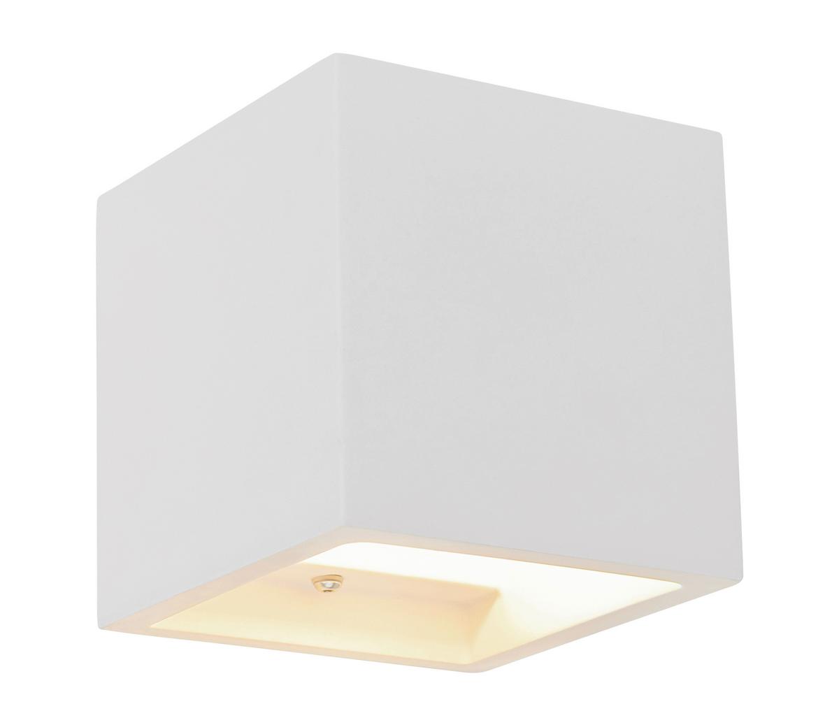 Stenska Svetilka Christine - bela, Design, naravni materiali (11,5/11,5/11,5cm) - Globo