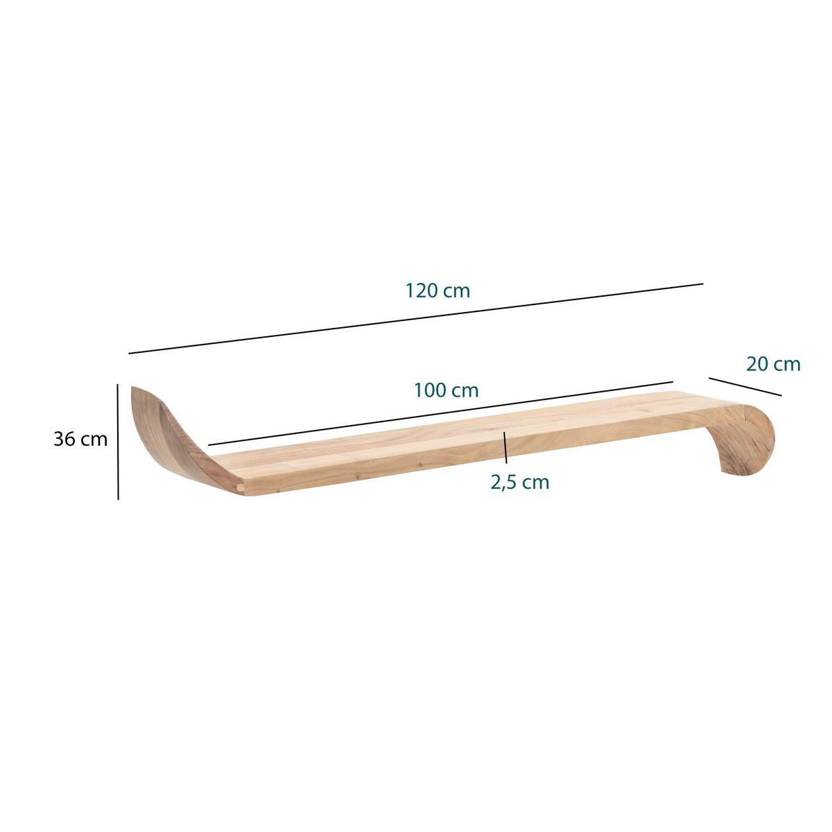 Wandboard Wl7.384 - Braun, Design, Holz (120/36/20cm) - Livetastic