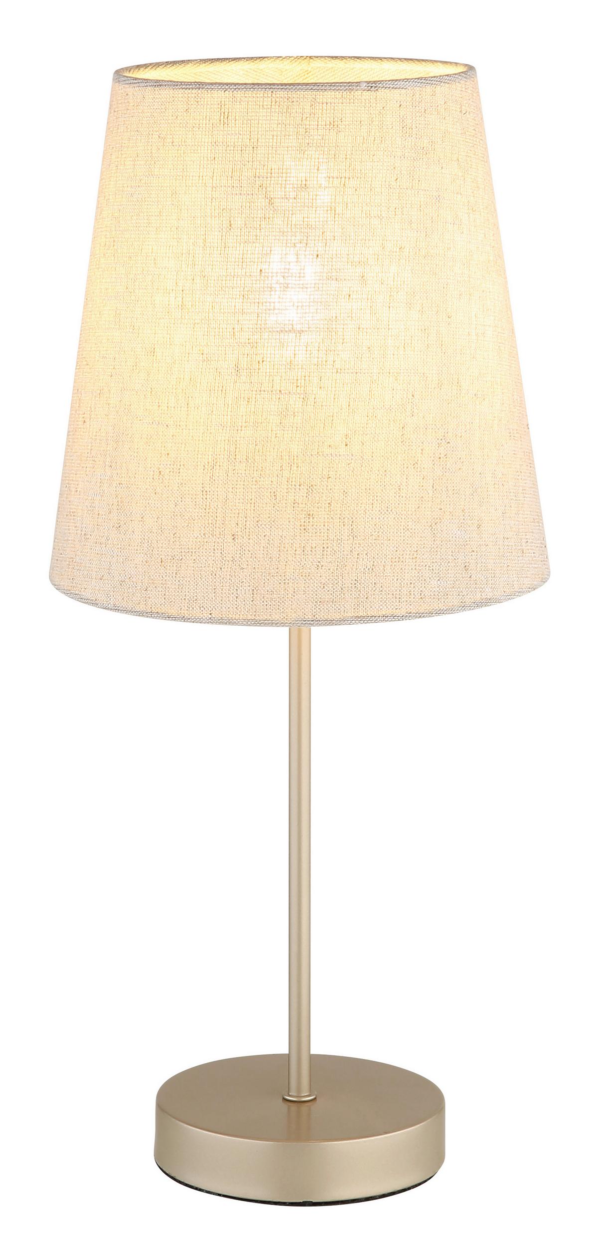 Stona Lampa Joris - šampanjac/bež, Dizajnerski, tekstil/metal (20/45cm) - Globo