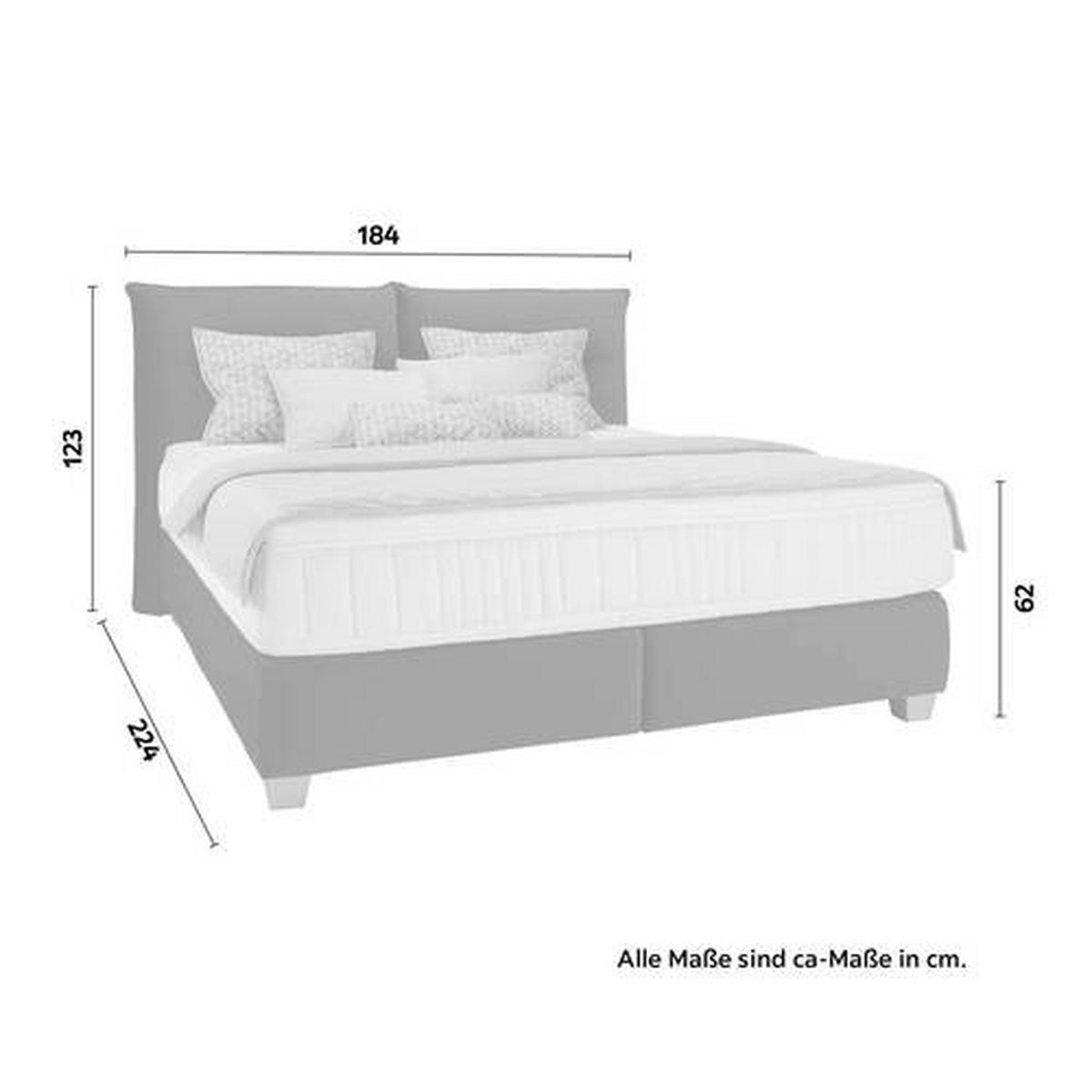 PAT BOXSPRING FOG - roșu, textil (180/200cm) - Premium Living