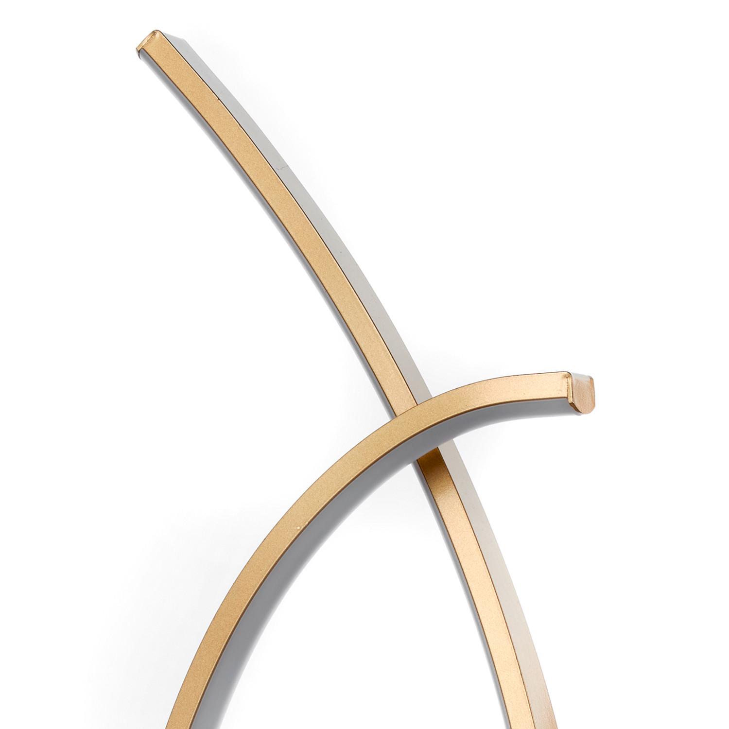 LED-Tischleuchte Sign Schwarz/Gold max. 12 Watt - Goldfarben/Schwarz, Design, Metall (14/14/43cm)