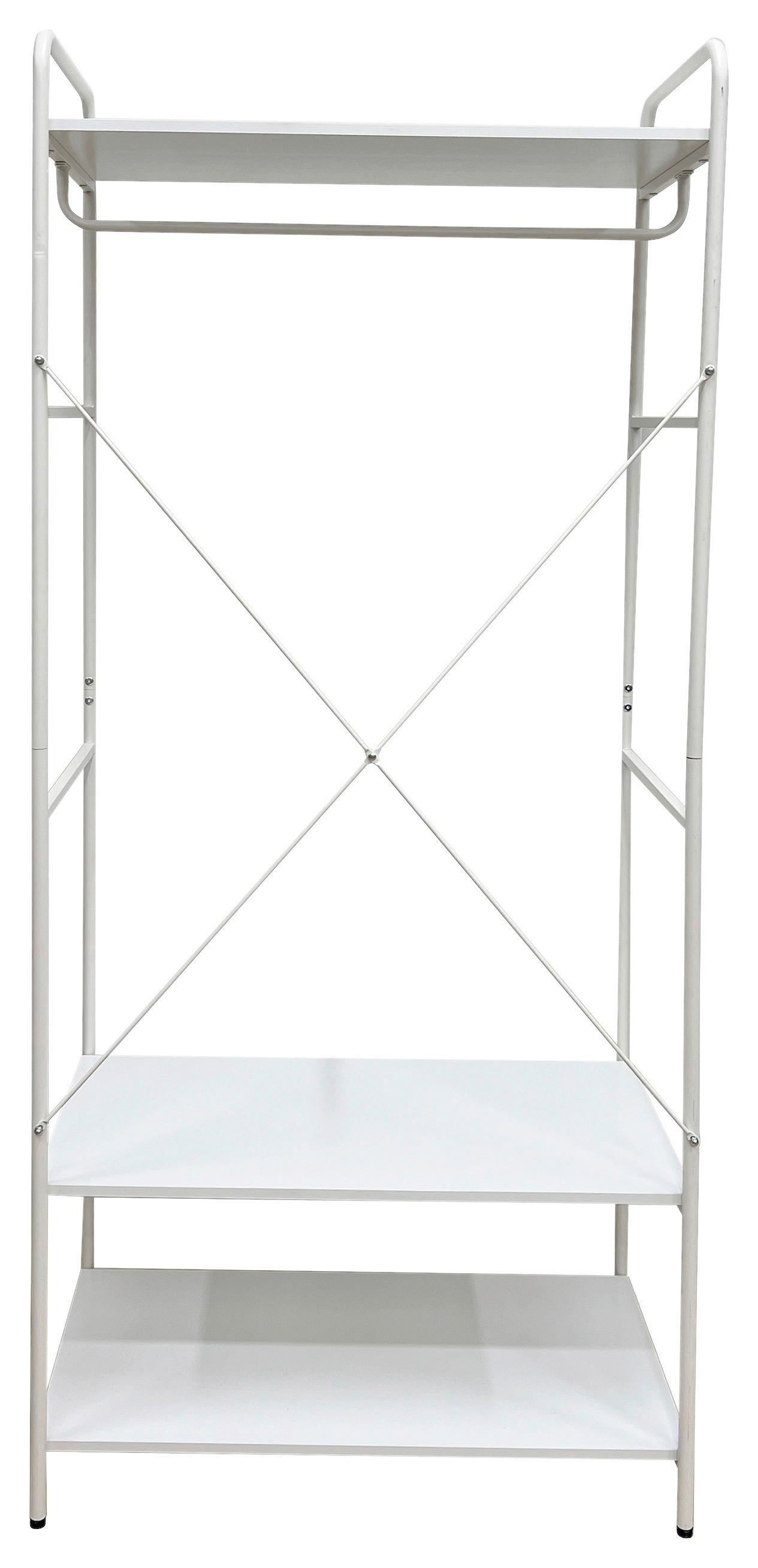 KLÄDSTÄLLNING ROBERTO -EXKLUSIV- - vit, Klassisk, metall/trämaterial (80/190/44cm) - Mömax