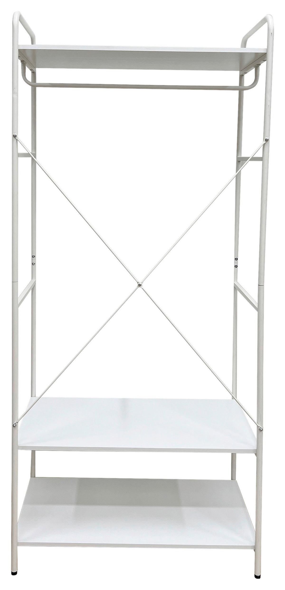 Kleiderständer Roberto Weiß - Weiß, KONVENTIONELL, Holzwerkstoff/Metall (80/190/44cm) - Mömax