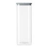Vorratsglas Selina Grau/Klar ca. 2,1L - Klar/Grau, MODERN, Glas/Kunststoff (10,3/26,8/10,3cm) - Modern Living