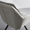 STOL MED ARMSTÖD BILLY - beige/svart, Modern, metall/trä (62/85/62cm) - Bessagi Home
