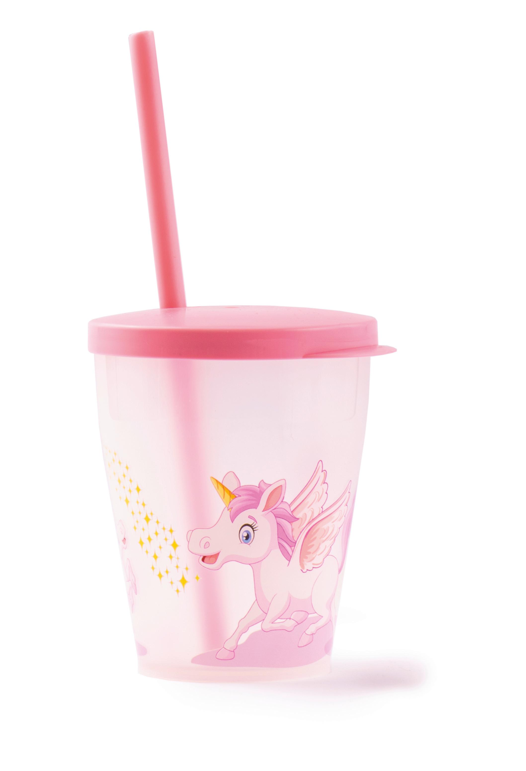 Szívószálas Pohár Kids - világos rózsaszín, Konventionell, műanyag (8,3/10,4cm) - Mömax