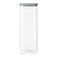 Vorratsglas Selina Grau/Klar ca. 2,1L - Klar/Grau, MODERN, Glas/Kunststoff (10,3/26,8/10,3cm) - Modern Living