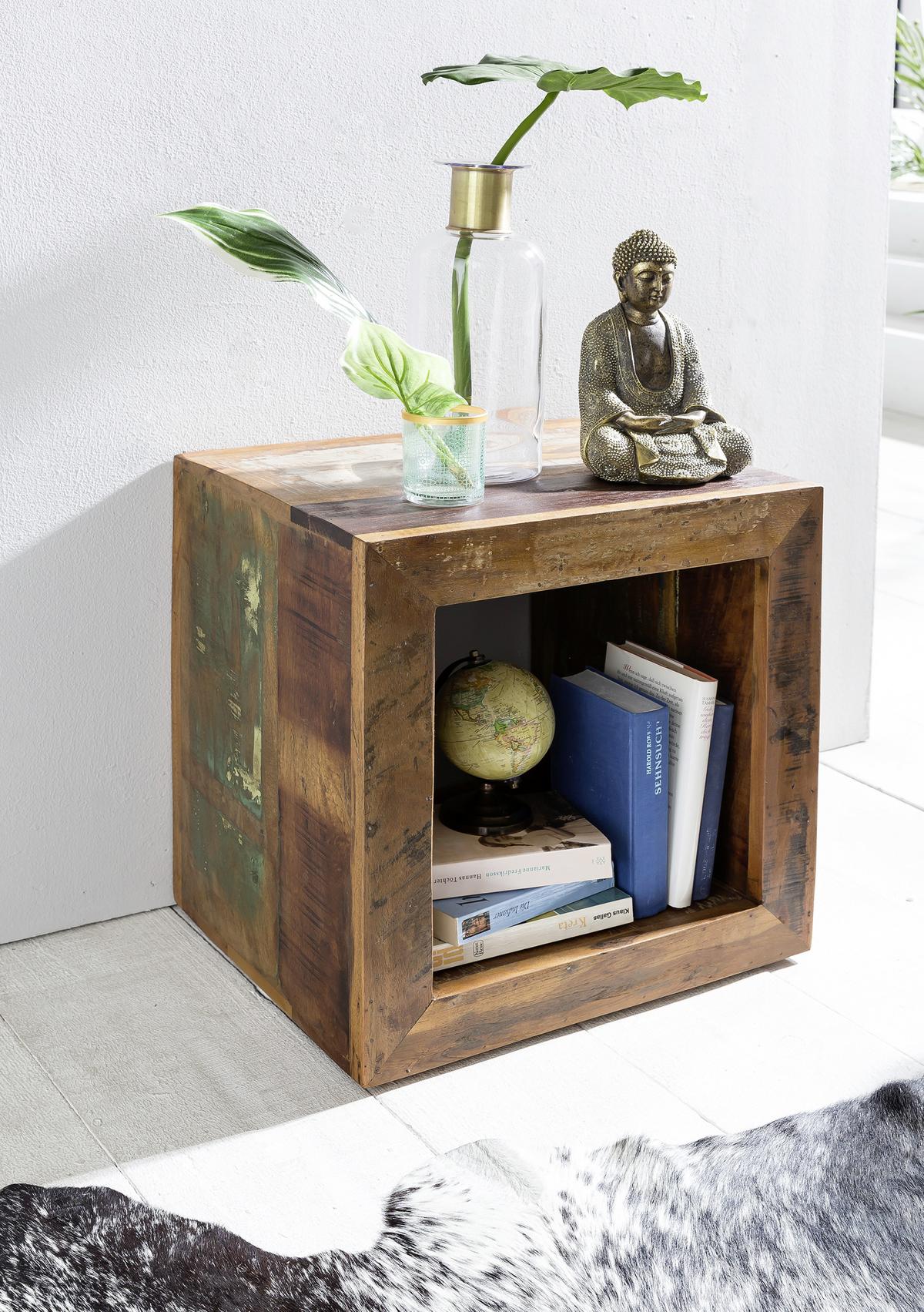 Mizica Kalkutta - rjava, Design, les (45/45/35cm) - MID.YOU