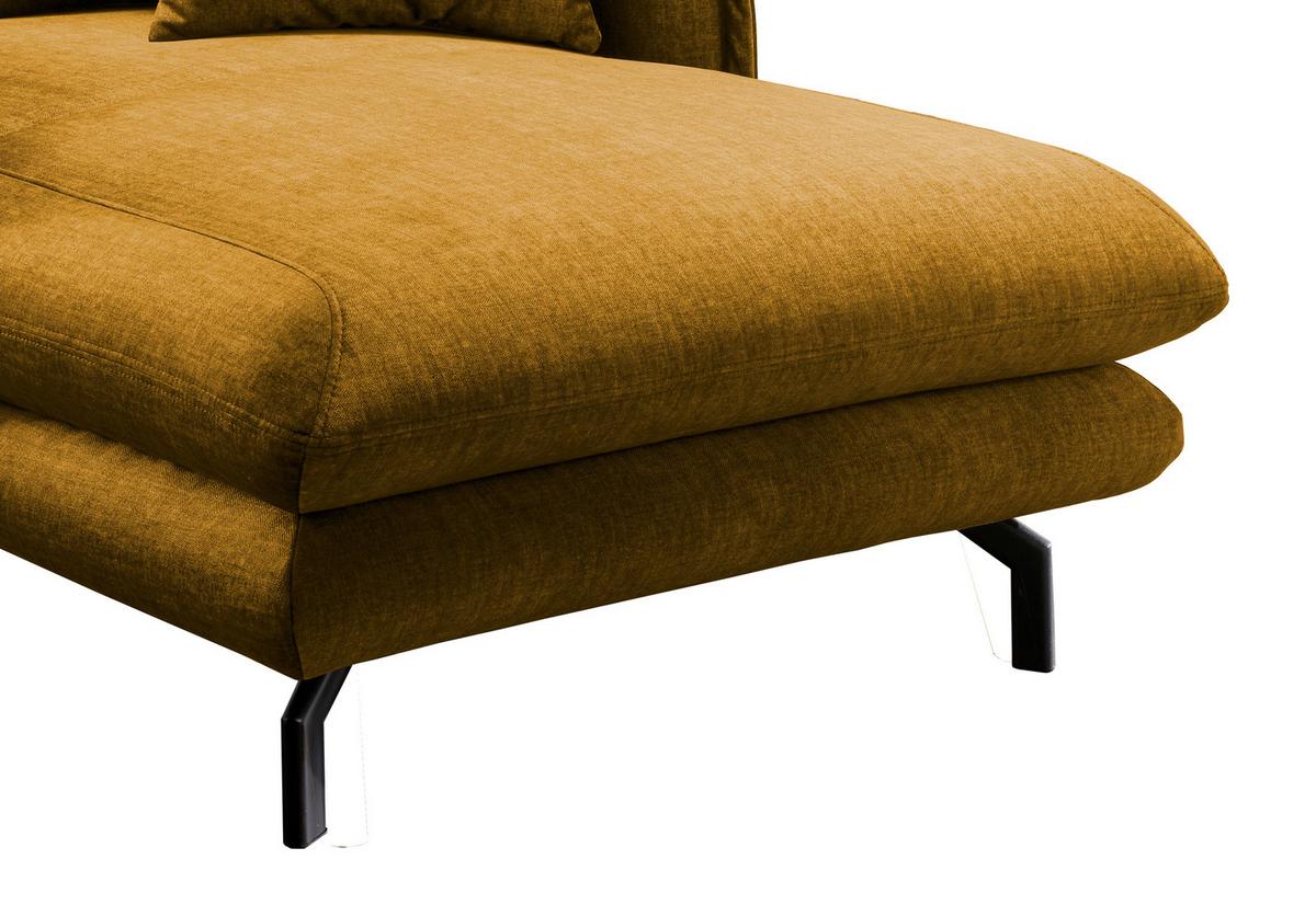 Relaxsessel Lava Gelb Velours - Gelb/Schwarz, MODERN, Textil/Metall (111/101/167cm) - Livetastic