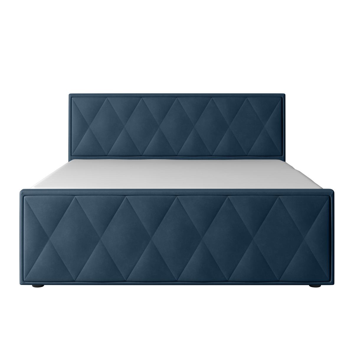 Boxspringbett Porto ca. 180x200 cm Blau - Blau, MODERN, Holz/Kunststoff (180/200cm) - MID.YOU