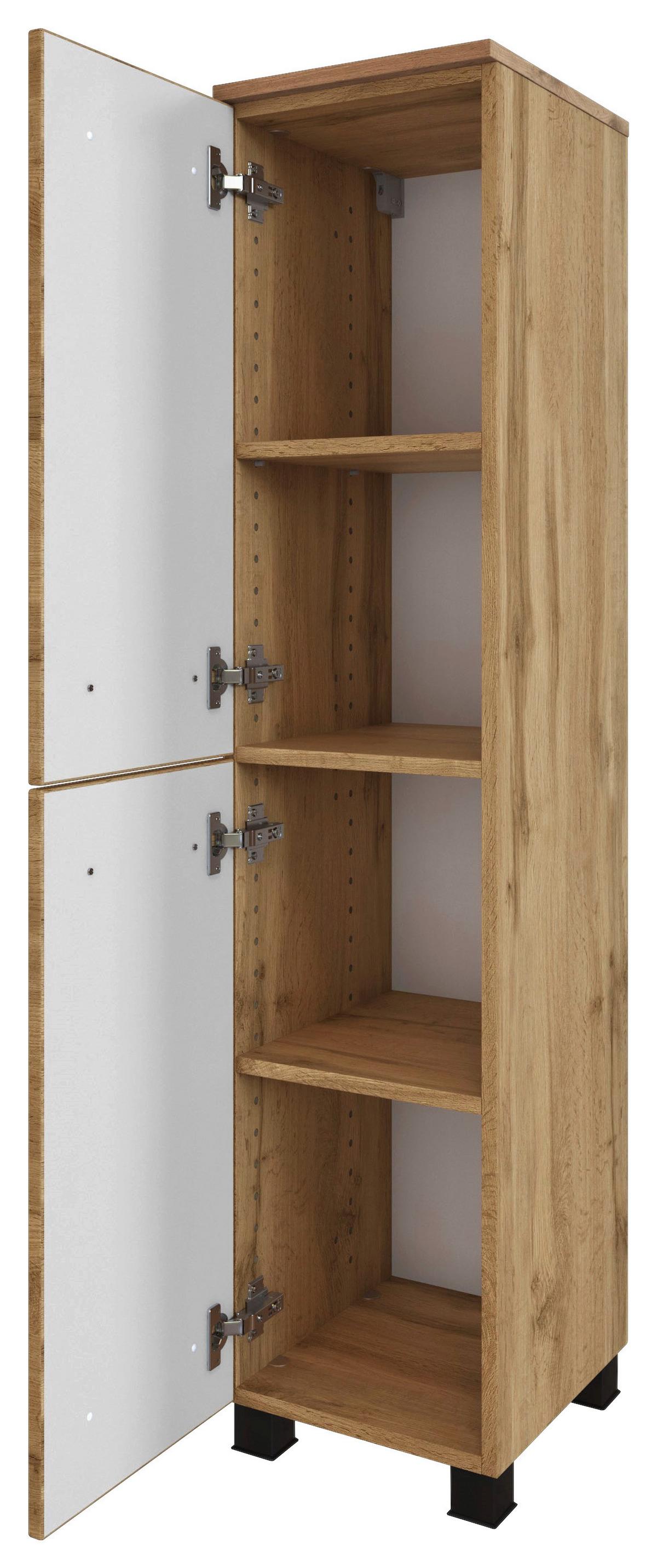 Badezimmer Manchester 3-tlg. ca. 130 cm Wotan Eiche - Eichefarben/Weiß, MODERN, Keramik/Holzwerkstoff (130cm) - Held