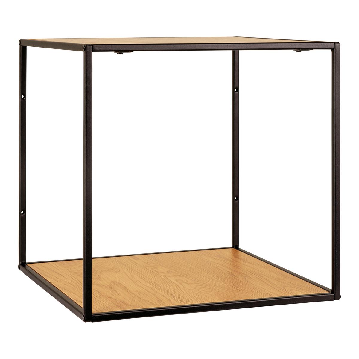 Wandregal Vita Wallshelf Braun/Schwarz - Schwarz/Braun, Design, Holz/Metall (36/36/36cm)
