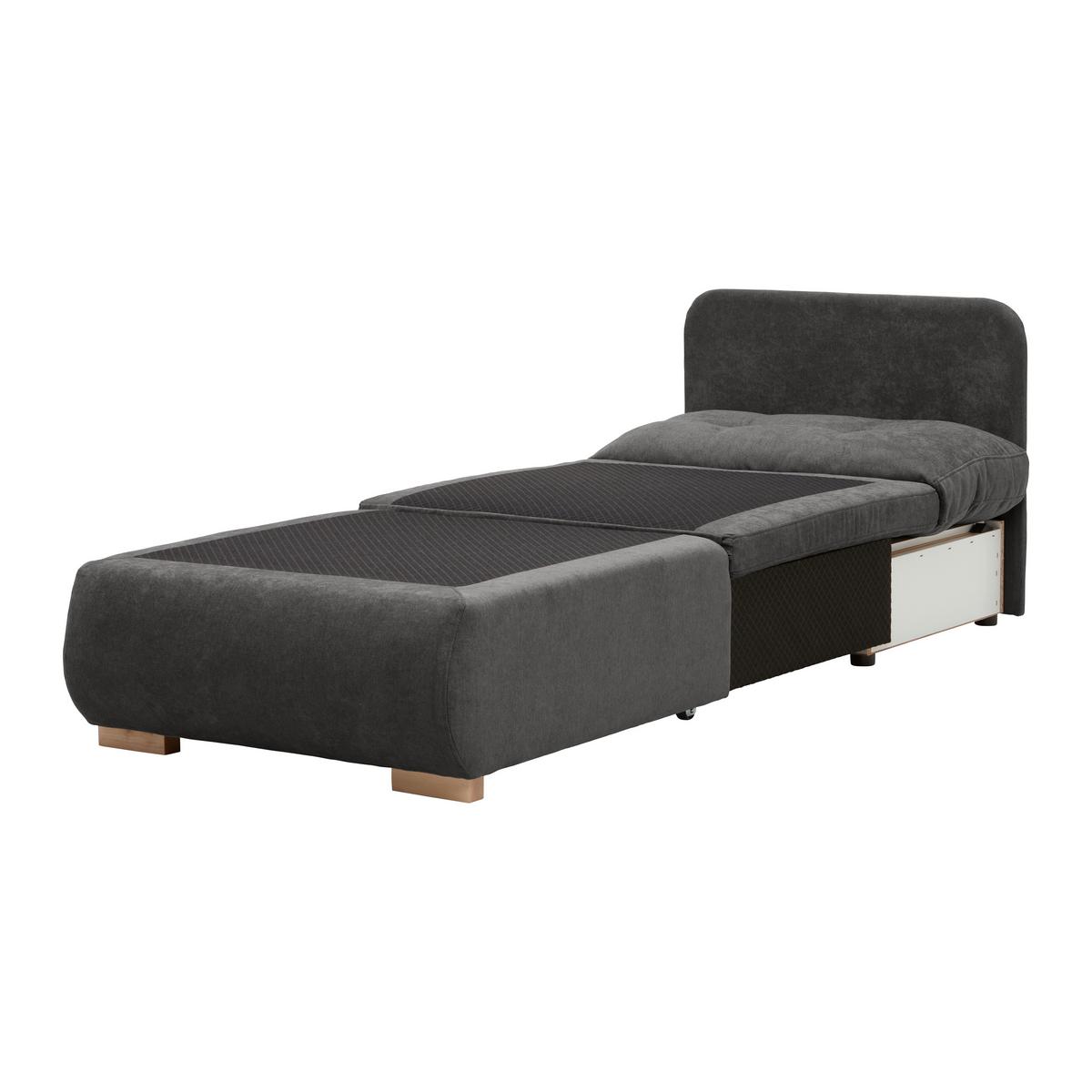 Fotelja Na Razvlačenje Modena - tamno smeđa/prirodne boje, tekstil/plastika (89/88/90cm) - Modern Living