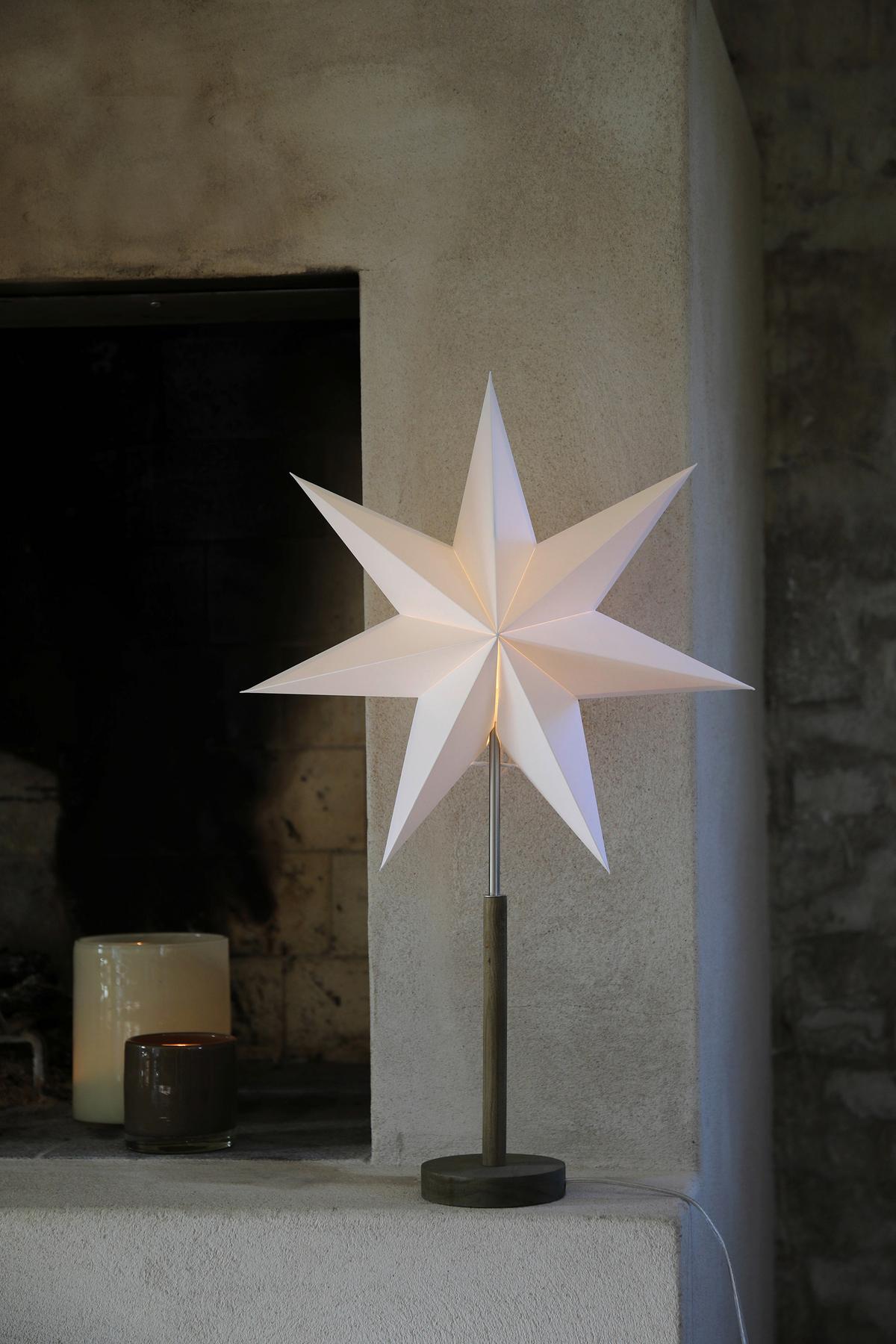Dekostern Speranza Grau max. 25 Watt - Grau, Basics, Papier (18/45/68cm) - Markslöjd