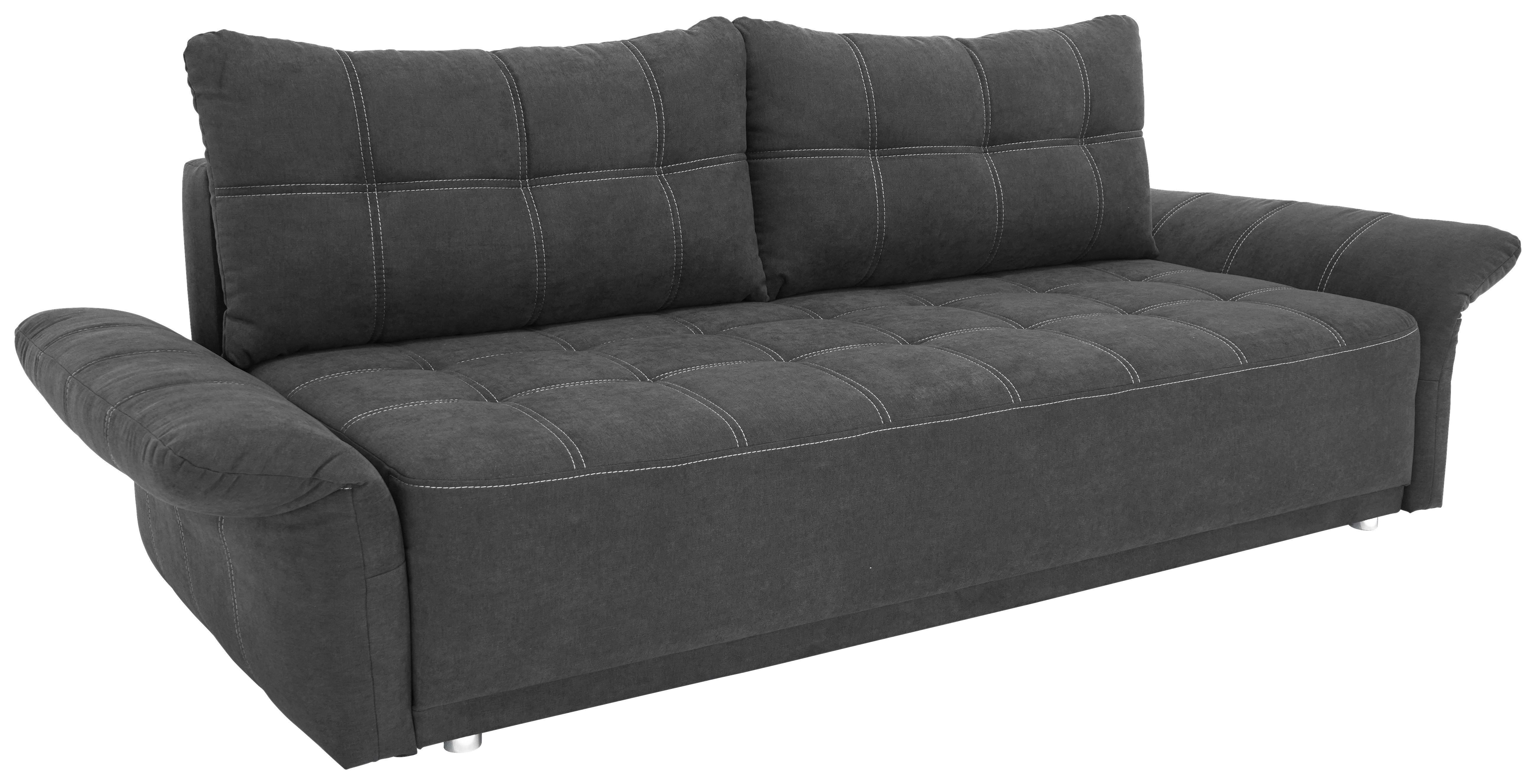 Canapea Bigsofa PASCAL - maro închis, Basics, plastic/lemn (221/91/107cm) - Modern Living
