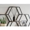 ÉTAGÈRE MURALE OLANA - couleur naturelle/noir, LIFESTYLE, matériau en bois/métal (88/63/12cm) - Mömax