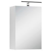 Spiegelschrank Spree mit LED 1 Tür BHT 40x60x20 cm Weiß - MODERN, Glas/Holzwerkstoff (40/60/20cm) - MID.YOU