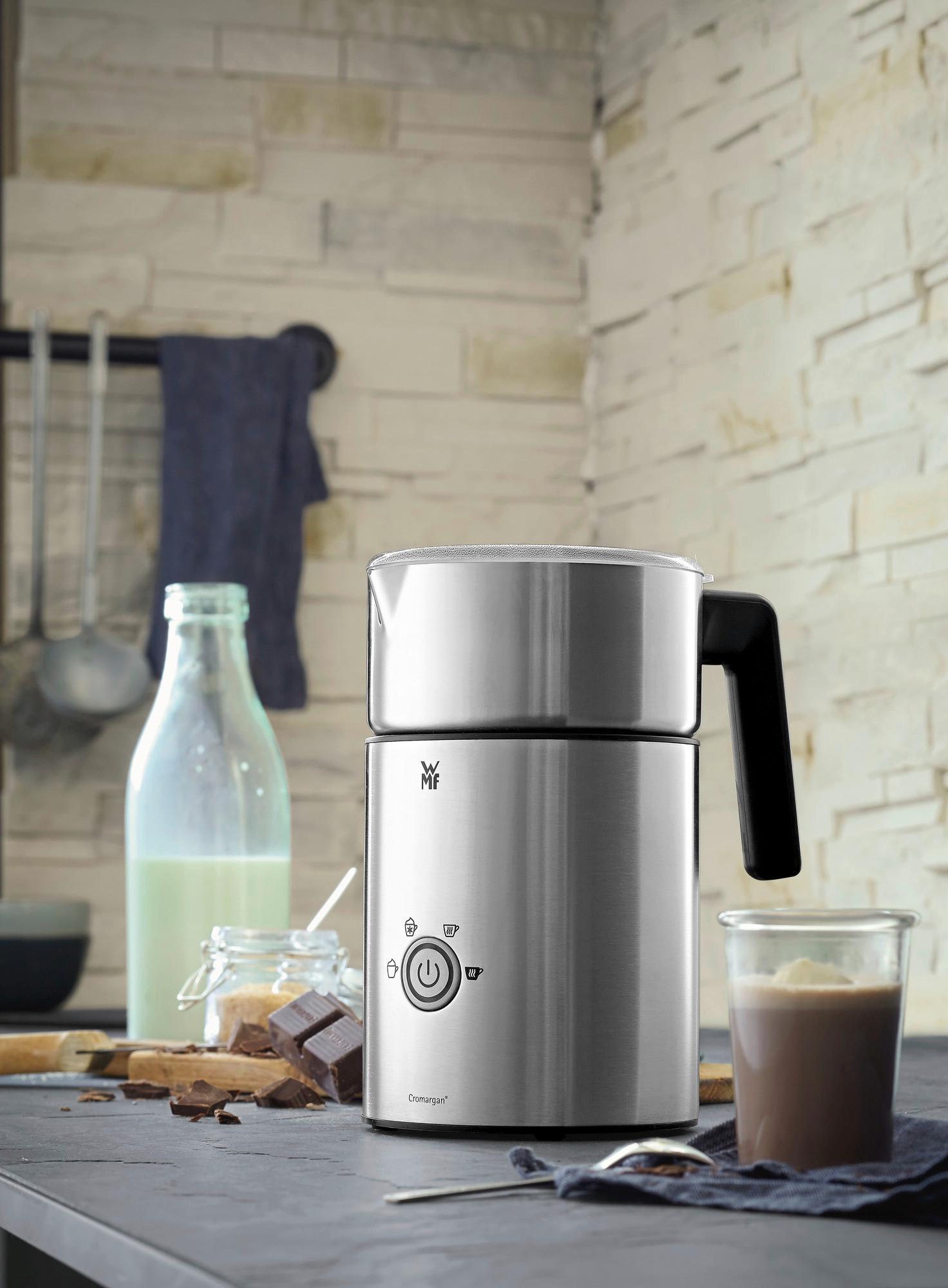 SPIENIACZ DO MLEKA 04 1317 0011 WMF - kolor srebrny/czarny, Design, tworzywo sztuczne/metal (350ml) - WMF