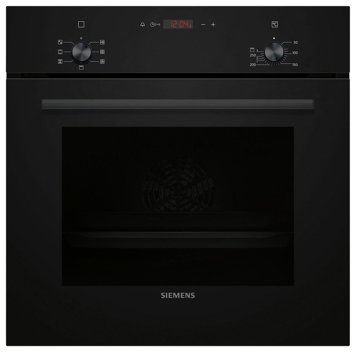 Einbaubackofen HB013FBB1 Schwarz - Schwarz, MODERN, Glas/Metall (59,4/59,5/54,8cm) - Siemens