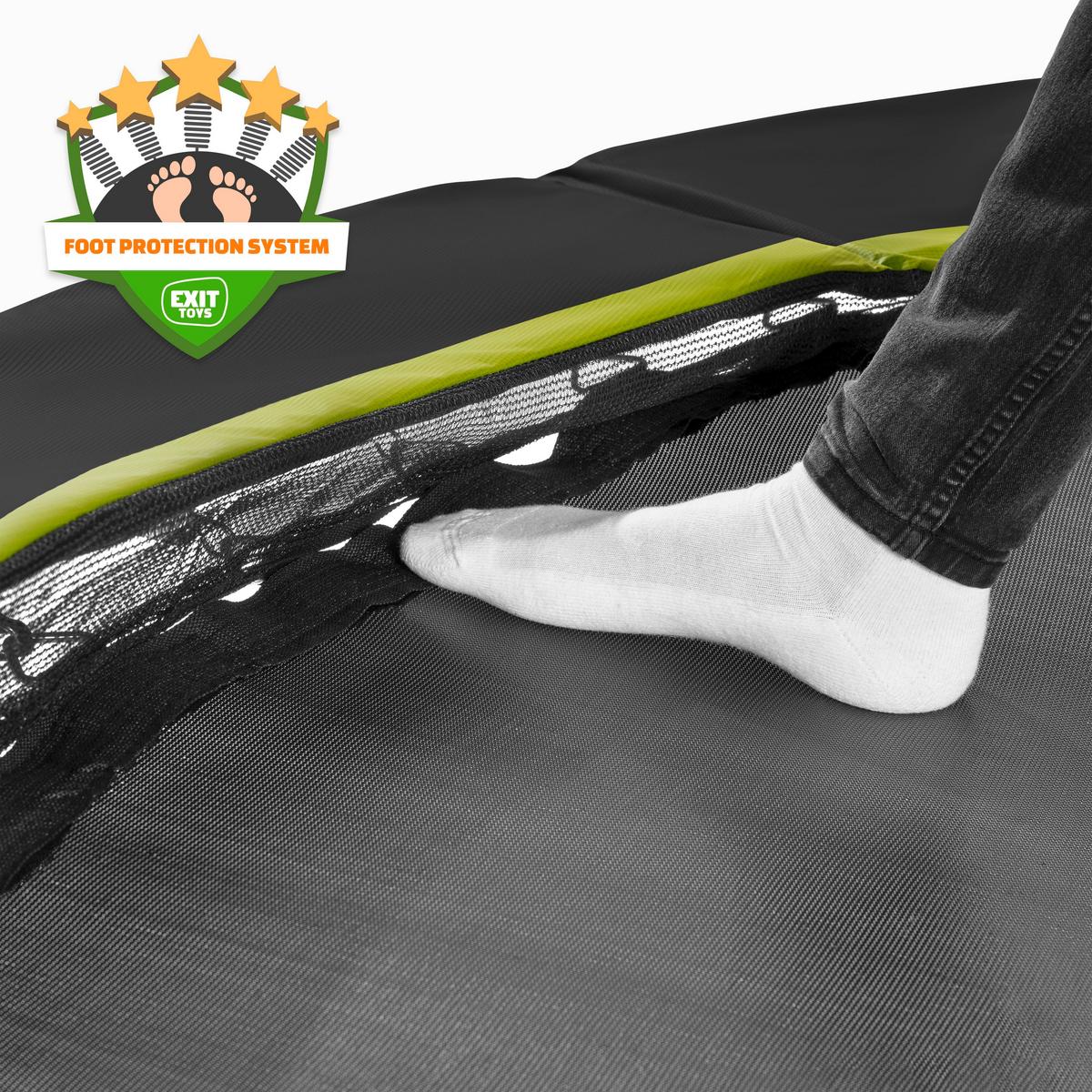 Trampolin Exit Schwarz - Schwarz, KONVENTIONELL, Kunststoff/Metall (214/305cm) - EXIT Toys
